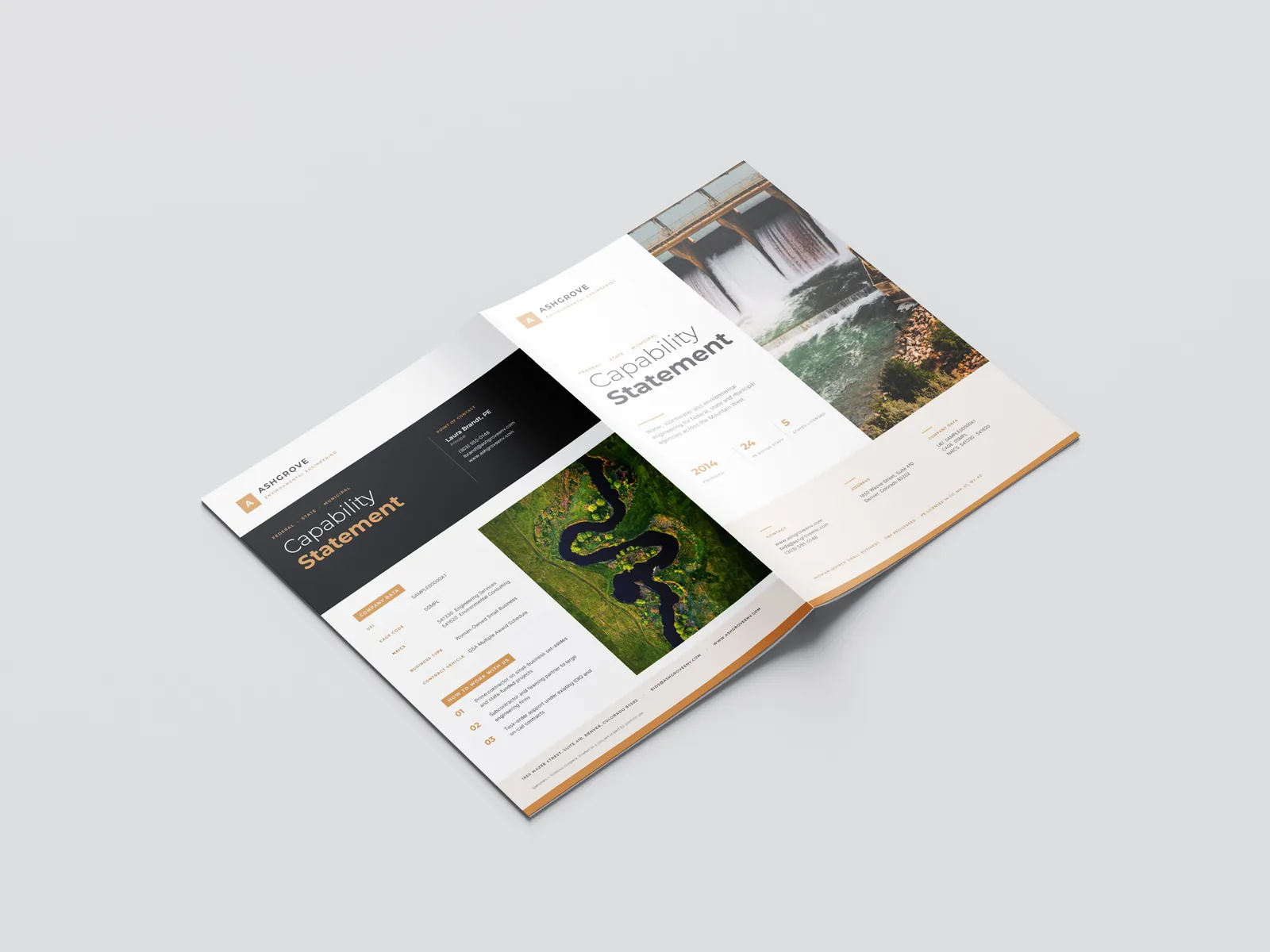 Ashgrove capability statement, mockup