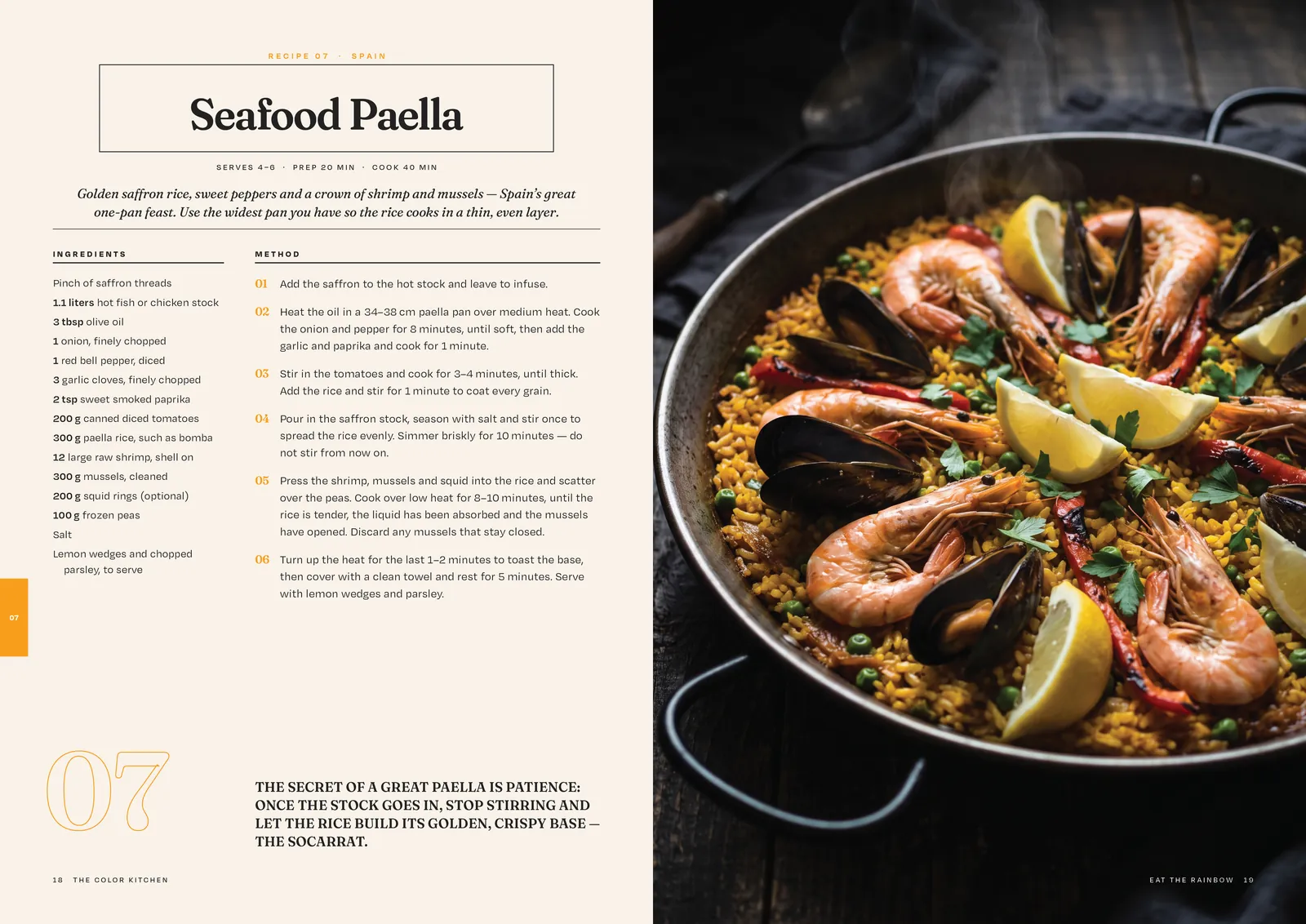 The Color Kitchen cookbook: Seafood paella.